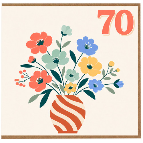 70th Birthday Card