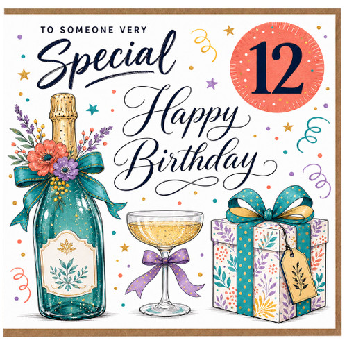 12th Birthday Card, To Someone Very Special Happy Birthday Card