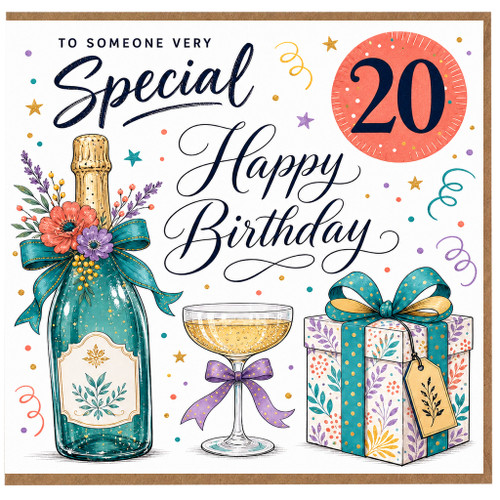 20th Birthday Card, For Someone Very Special