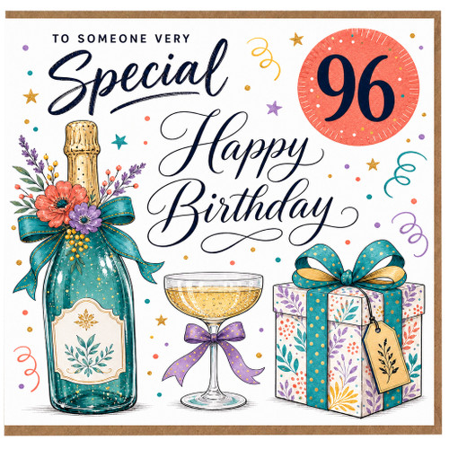 96th Birthday Card, To Someone Very Special Happy Birthday Card