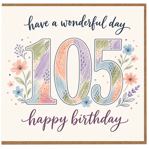 105th Birthday Card, Have a Wonderful Day Happy Birthday Card