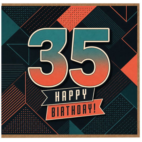 35th Birthday Card, Happy Birthday