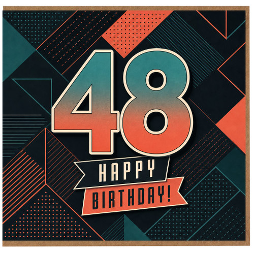 48th Birthday Card, Happy 48th Birthday Card for Him or Her