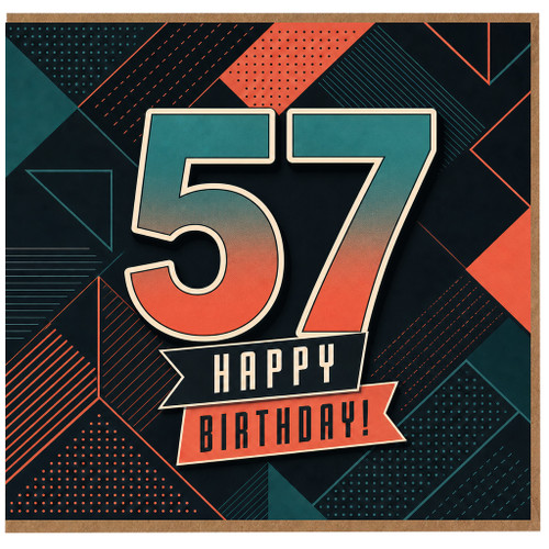 57th Birthday Card, Happy 57th Birthday Card
