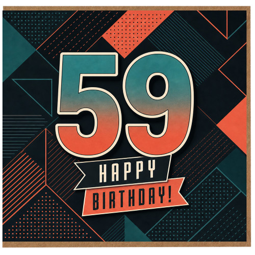 59th Birthday Card, Happy Birthday Card