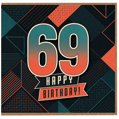 69th Birthday Card, Happy Birthday Card