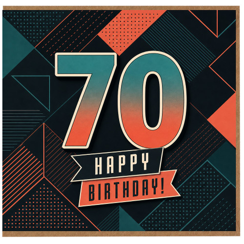 70th Birthday Card, Happy Birthday Card for 70 Year Old