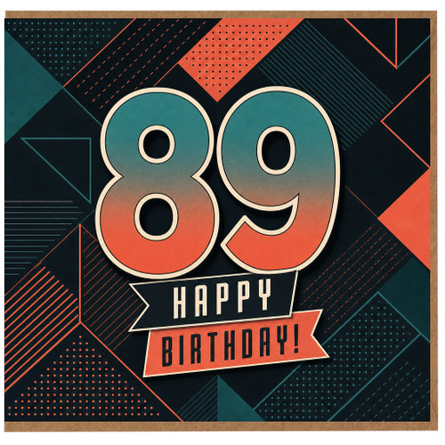 89th Birthday Card, Happy Birthday Card for 89 Year Old