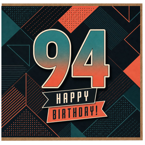 94th Birthday Card, Happy Birthday Card for 94 Year Old