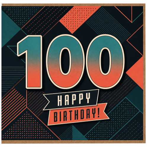 100th Birthday Card, Happy Birthday 100 Year Old Card