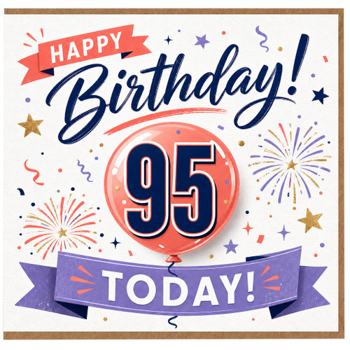 95th Birthday Card, Happy Birthday Today Card