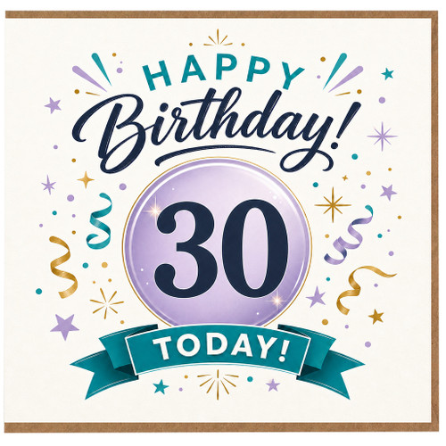 30th Birthday Card, Happy 30th Birthday Today Card