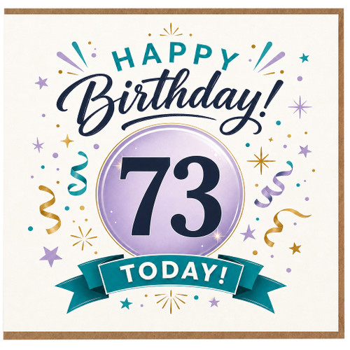 73rd Birthday Card, Happy Birthday Today Card
