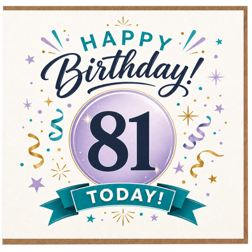 81st Birthday Card, Happy Birthday Today Card