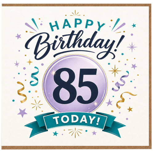 85th Birthday Card, Happy Birthday Today Celebration Card
