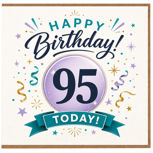 95th Birthday Card, Happy Birthday Today Greeting Card