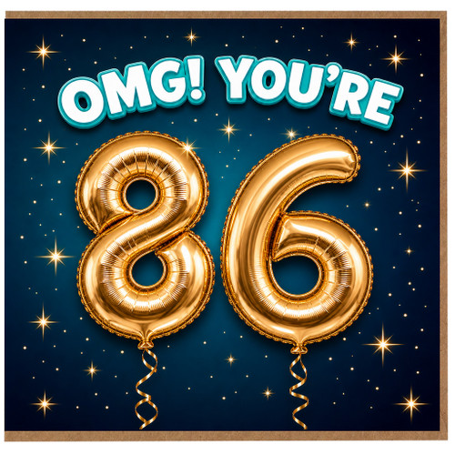 86th Birthday Card, OMG You're 26 Card