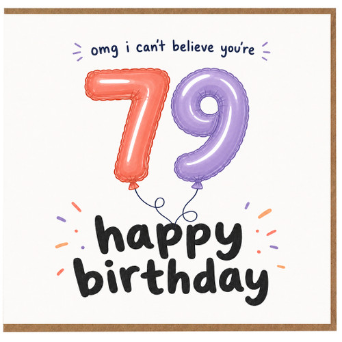 79th Birthday Card, Happy Birthday Card for 79 Year Old