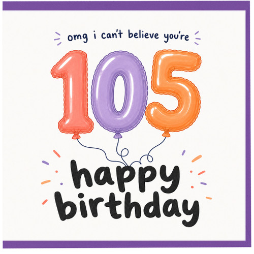 105th Birthday Card, Happy Birthday Card