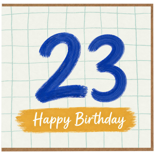 23rd Birthday Card, Happy Birthday Age 23 Card