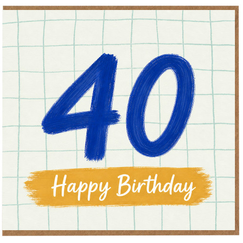 40th Birthday Card, Happy 40th Birthday Card