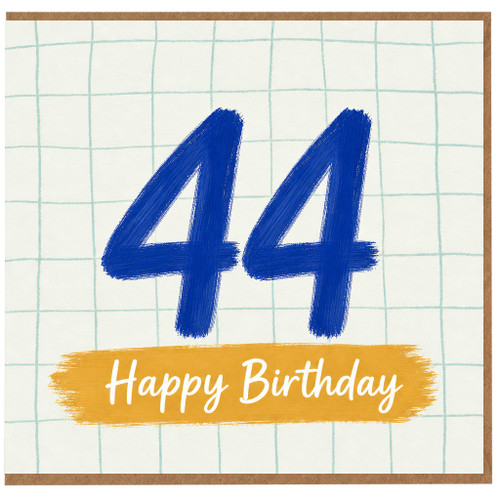 44th Birthday Card, Happy Birthday Card for Age 44