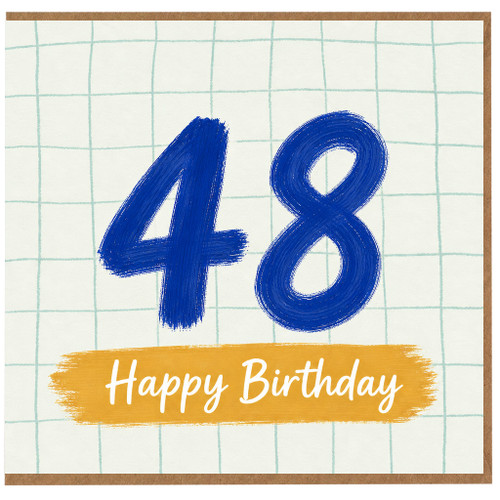 48th Birthday Card, Happy Birthday Age 48 Card