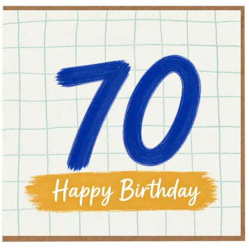 70th Birthday Card, Happy Birthday 70 Card