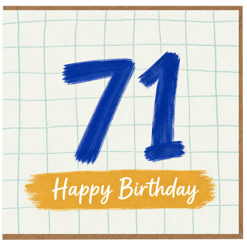 71st Birthday Card, Happy 71st Birthday Card for Him or Her