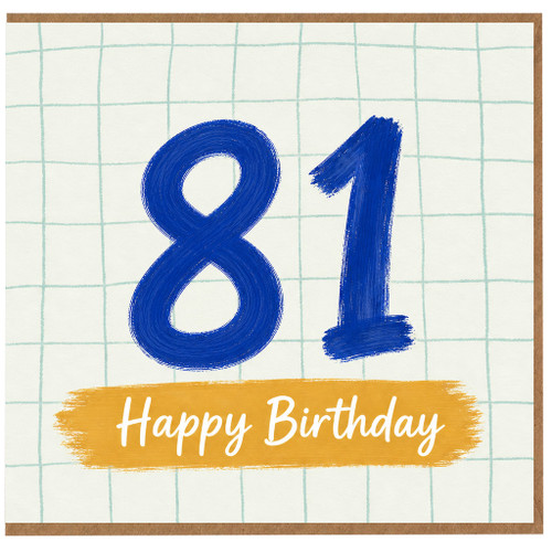 81st Birthday Card, Happy Birthday Number 81 Card