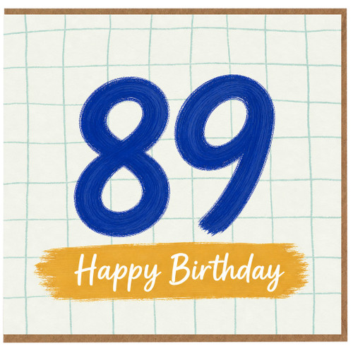 89th Birthday Card, Happy 89th Birthday Card