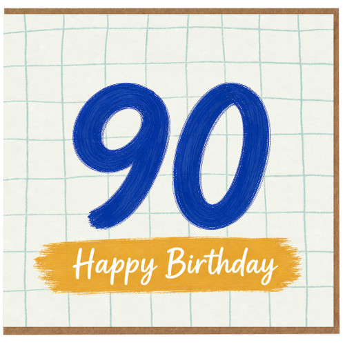 90th Birthday Card, Happy Birthday Card