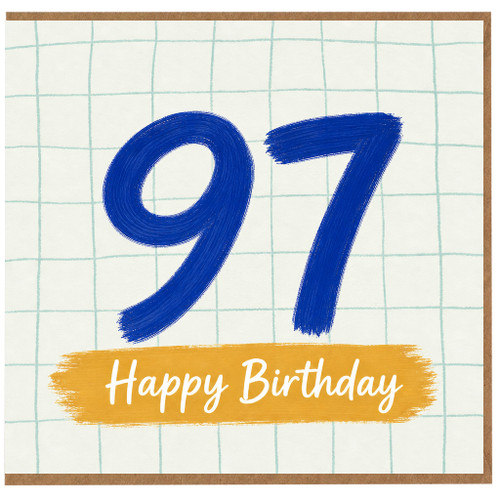 97th Birthday Card, Happy Birthday Card