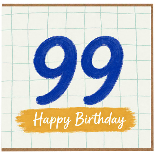99th Birthday Card, Happy Birthday Milestone Birthday Card