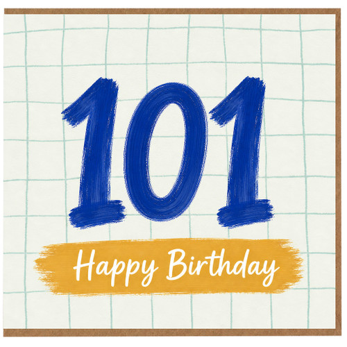 101st Birthday Card, Happy Birthday Card for 101 Year Old