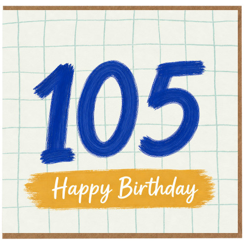 105th Birthday Card, Happy Birthday Card
