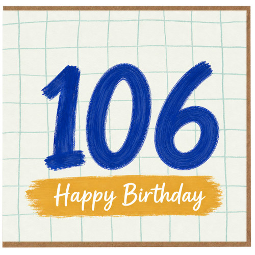 106th Birthday Card, Happy Birthday Card