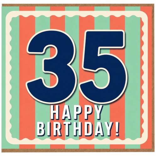35th Birthday Card, Happy 35 Birthday Card