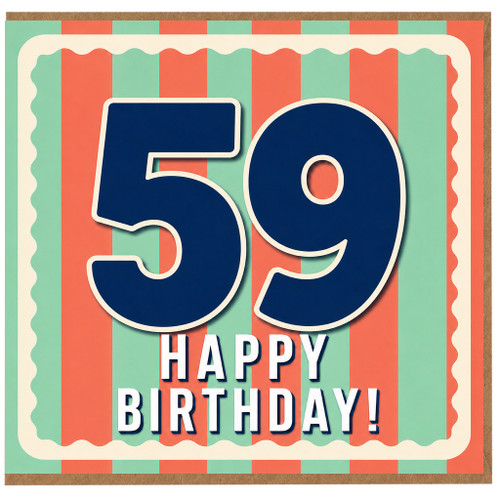 59th Birthday Card, Happy Birthday Card