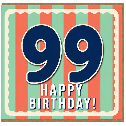 99th Birthday Card, Happy Birthday Card for 99 Year Old