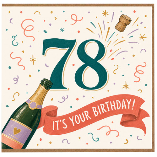 78th Birthday Card, It's Your Birthday Celebration Card