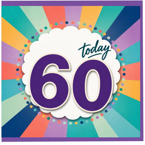 60th Birthday Card, Today