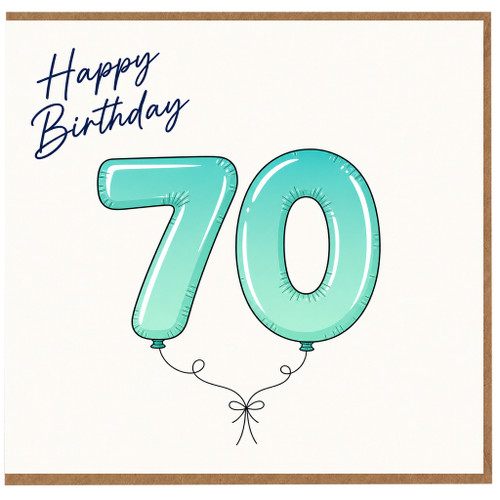 70th Birthday Card