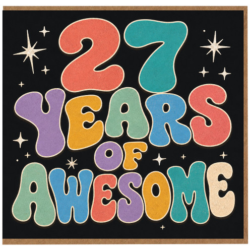 27th Birthday Card, 27 Years of Awesome Card