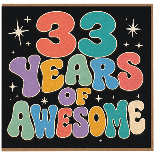 33rd Birthday Card, 33 Years Of Awesome Card