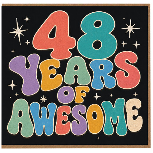 48th Birthday Card, 48 Years of Awesome Card