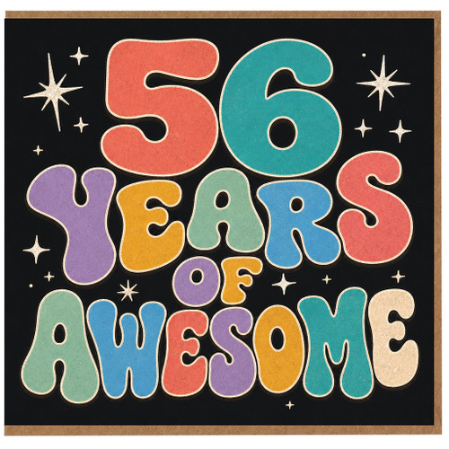 56th Birthday Card, 56 Years of Awesome Card