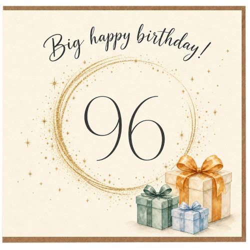 96th Birthday Card, Big Happy Birthday Card