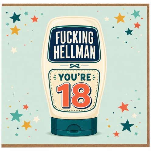 18th Birthday Card, Funny Retro 18th Birthday Card
