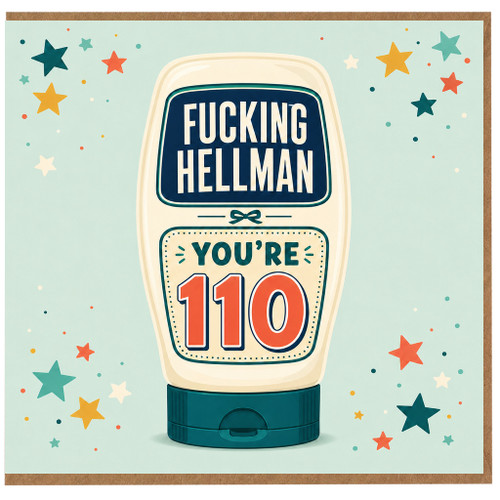 110th Birthday Card, Funny Rude 110 Years Old Birthday Card